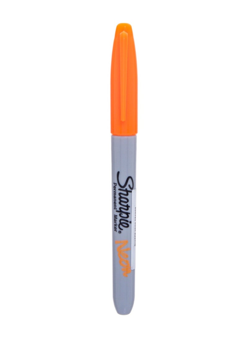 1-Piece Permanent Marker Fine Tip Neon Orange Ink